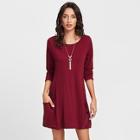 Romwe Patch Pocket Swing Tee Dress