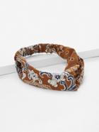 Romwe Paisley Print Twist Headband