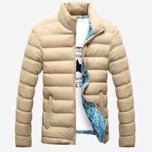 Romwe Men Solid Puffer Coat