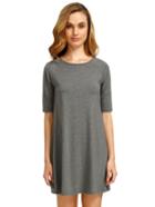 Romwe Grey Half Sleeve Casual Dress