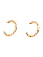 Romwe Gold Plated Arc Stud Earrings