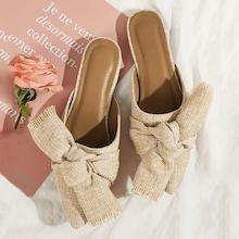 Romwe Knot Decor Flat Mules