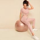 Romwe Form Fitting Tee & Mesh Insert Leggings Set
