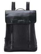 Romwe Front Flap Snap Button Closure Black Backpack