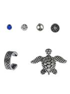 Romwe Tortoise & Round Design Earring Set