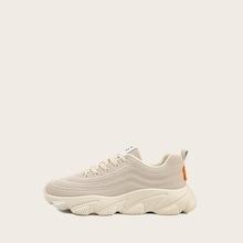 Romwe Guys Embroidered Detail Mesh Trainers