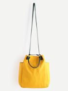 Romwe Yellow Canvas Crossbody Bag With Handle