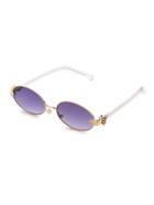 Romwe Tinted Lens Oval Sunglasses