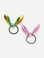 Romwe Metallic Knot Hair Tie 2pcs