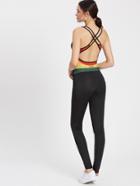 Romwe Keyhole Detail Strappy Open Back Sports Jumpsuit