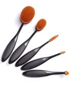 Romwe Black 5pcs Oval Makeup Brush Set