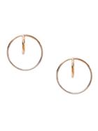 Romwe Gold Minimalist Geometric Stud Earrings