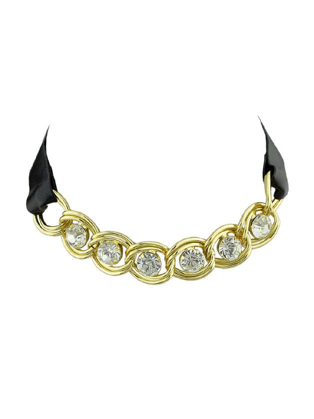 Romwe Black Pu Leather Tattoos Choker Necklace