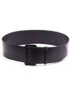 Romwe Black Faux Leather Buckled Simple Belt