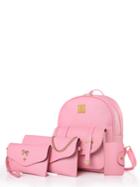 Romwe 4 Pcs Backpack And Flap Bags Set