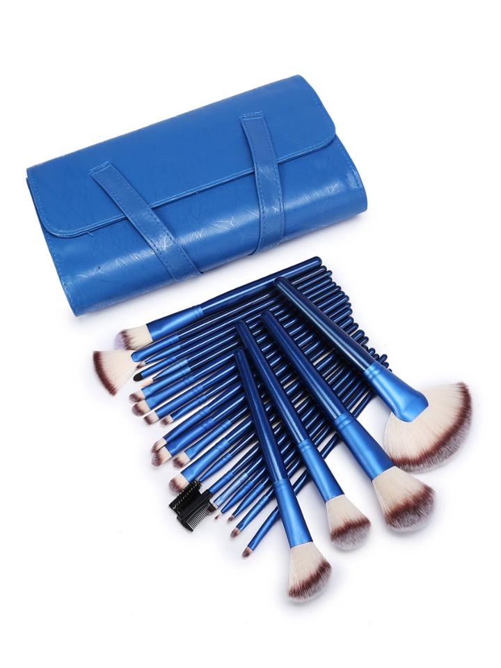 Romwe 24pcs Professional Cosmetic Makeup Brush Set With Bag