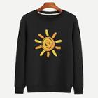 Romwe Men Sun Print Sweatshirt