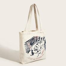Romwe Figure Pattern Tote Bag