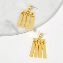 Romwe Bar Fringe Drop Earrings