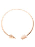 Romwe Golden Arrow-shaped Open Cuff Choker Necklace