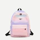 Romwe Front Pocket Ombre Backpack
