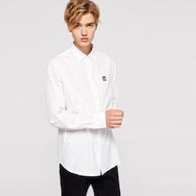 Romwe Guys Number Patched Curved Hem Shirt