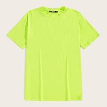 Romwe Guys Neon Lime Tee