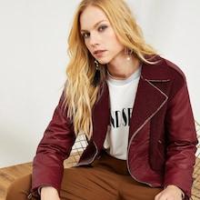 Romwe Asymmetric Zip Placket Belted Faux Shearling Jacket