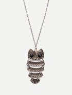Romwe Vintage Owl-shaped Pendant Necklace