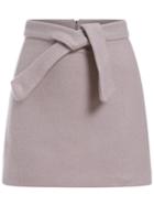 Romwe Zipper A Line Apricot Skirt