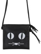 Romwe Cat Print Tassel Crossbody Bag