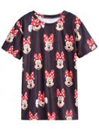 Romwe Cartoon Minnie Print T-shirt