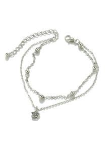 Romwe Star Charm Layered Chain Anklet