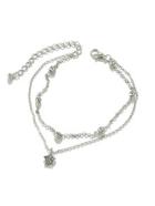 Romwe Star Charm Layered Chain Anklet