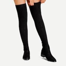 Romwe Over The Knee Knit Boots