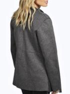Romwe Grey Lapel Long Sleeve Cardigan Outerwears