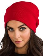 Romwe Dome Knit Red Hat