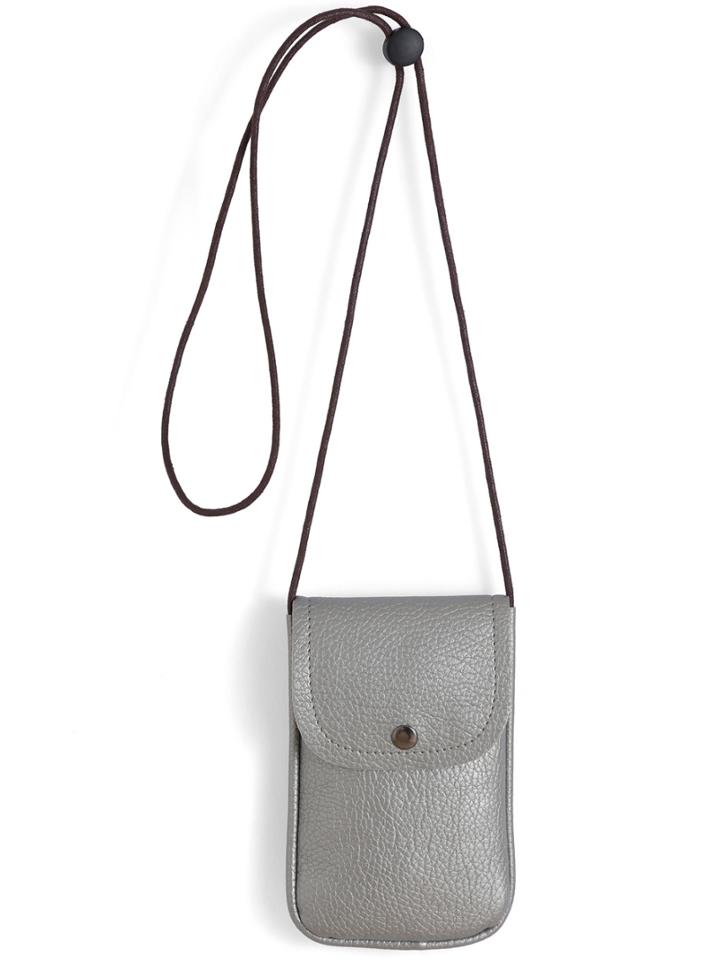 Romwe Silver Pu Cross Body Bag