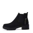 Romwe Studded Decor Suede Chelsea Boots