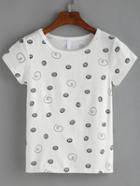 Romwe Abstract Print T-shirt