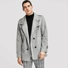 Romwe Men Split Back Pea Coat