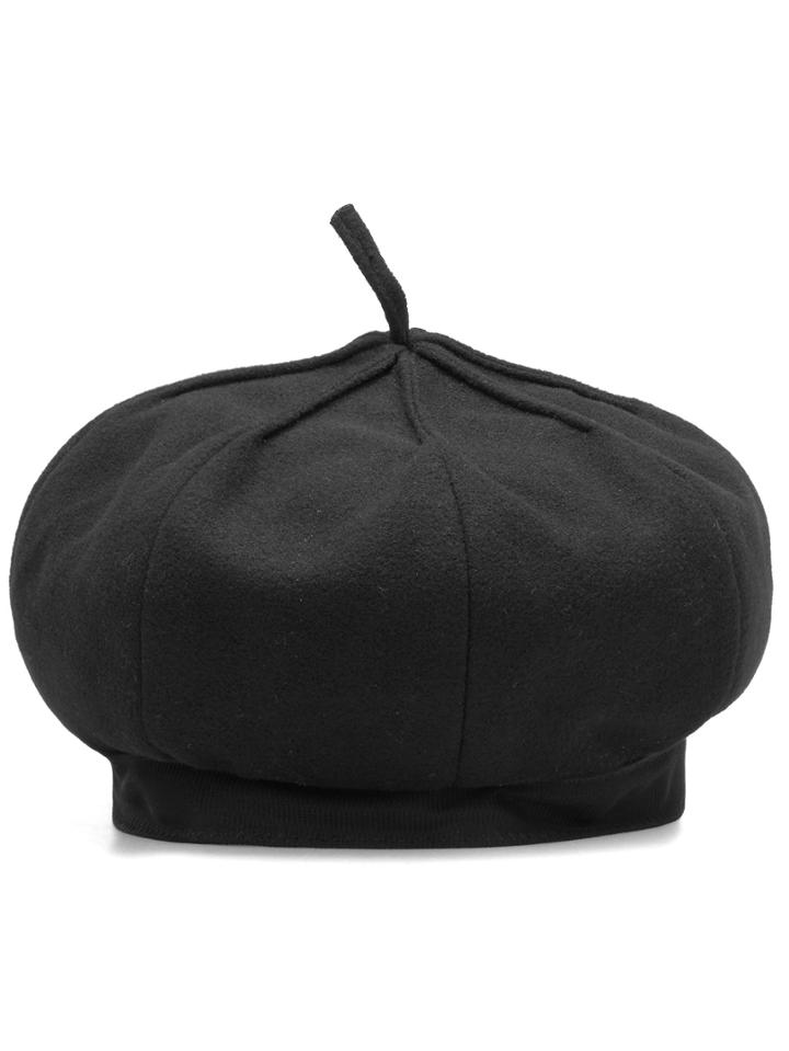 Romwe Black Casual Berets