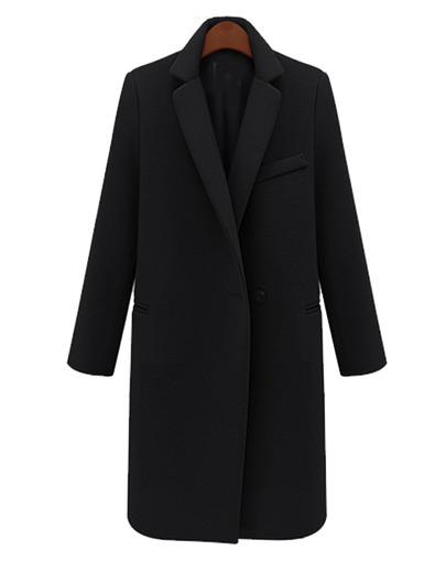 Romwe Notch Lapel Oversized Coat
