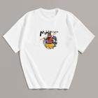 Romwe Guys Monkey & Letter Print Tee