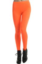 Romwe Romwe Dual-tone Orange Solid Color Leggings