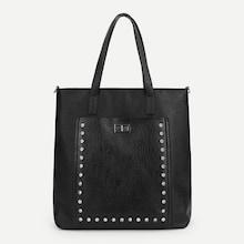 Romwe Rhinestone Decor Tote Bag