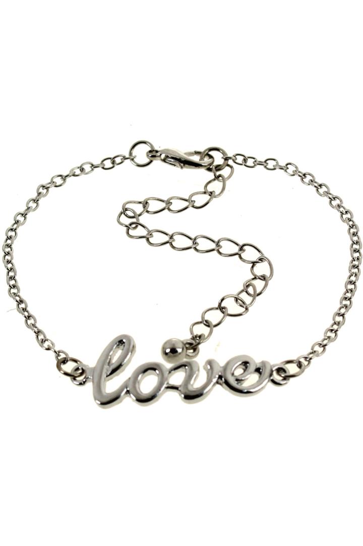 Romwe Love Charm Bracelet