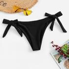 Romwe Tie Side Bikini Bottom