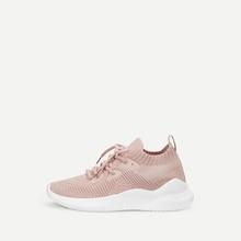 Romwe Lace-up Front Fly Knit Trainers
