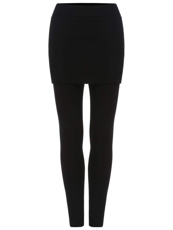 Romwe Elastic Waist Slim Skirt Leggings